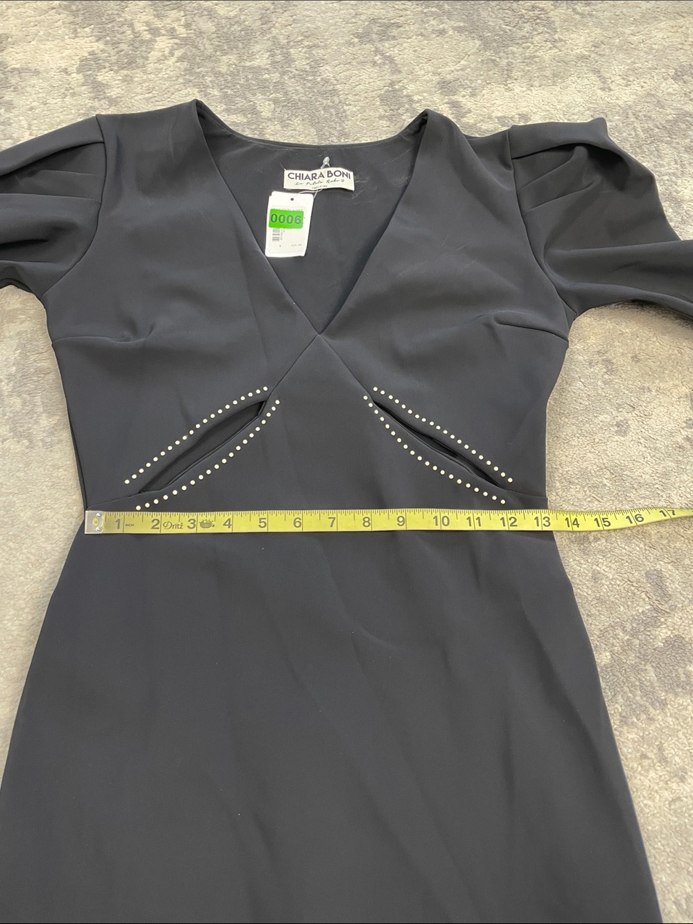 NWT Chiara Boni Castelo Maxi Dress Gown Black Cut Out Sz 44 - Picture 9 of 15
